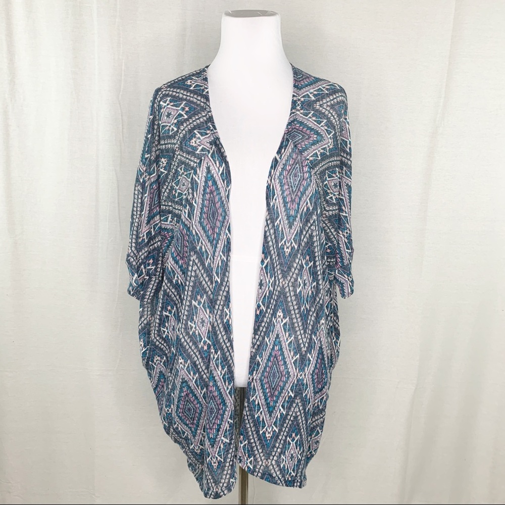 Painted Threads multicolor open cardigan